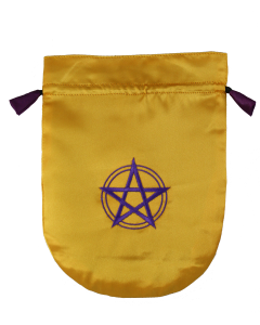 Pentagram in Circle (yellow satin)
